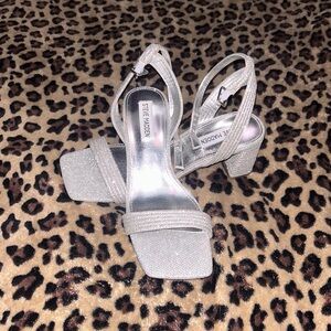 Silver Glittery Steve Madden Heels